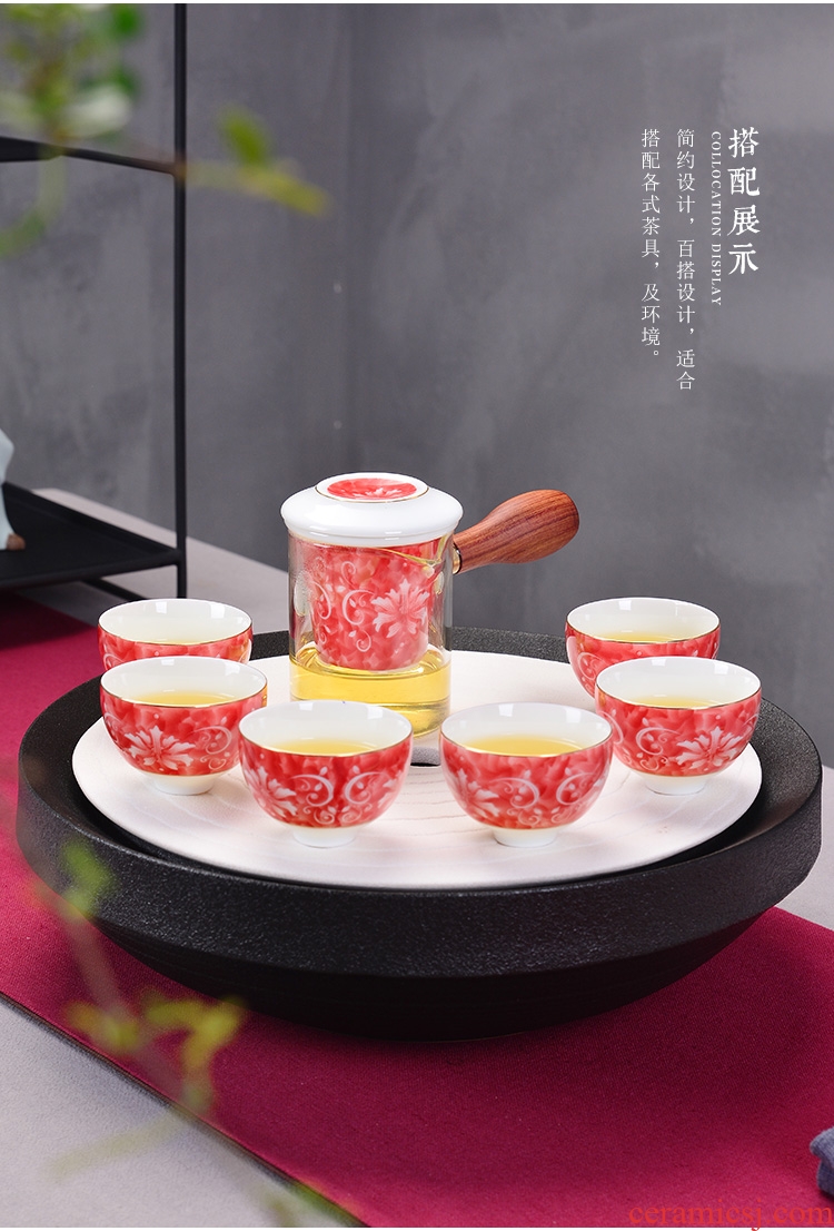 Chinese zen tea tea tray was coarse pottery tea tray was dry terms ceramic tea sets tea sea water tea tray size