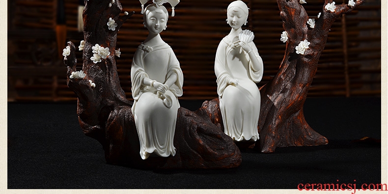 The east mud dehua white porcelain ceramic its art furnishing articles sitting room TV ark, home decoration/fragrance