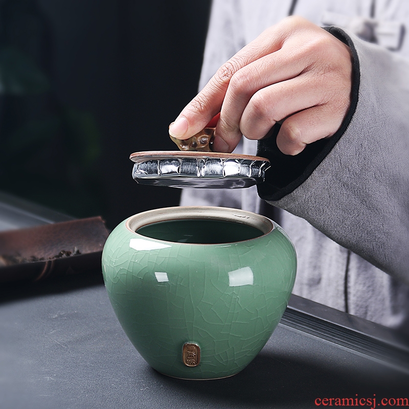Brother quiet life ceramic up caddy fixings sealed tank storage jar tea tea tea box