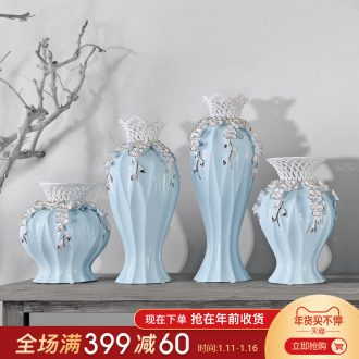 Mr Han mei contracted and I and fashionable hollow out living room table vase vase continental soft adornment ceramics furnishing articles