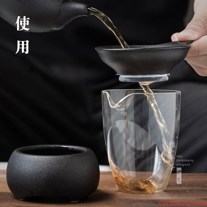Evan ceramic) coarse pottery tea filter kung fu tea tea tea tea strainer mesh