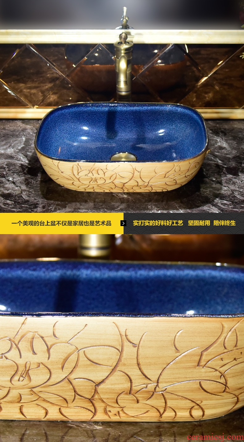 The stage basin ceramic lavabo for wash basin bathroom sinks The oval art household size of The basin that wash a face
