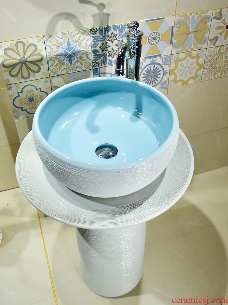 White sink basin stage one pillar lavabo ceramics lavatory floor pillar basin is suing