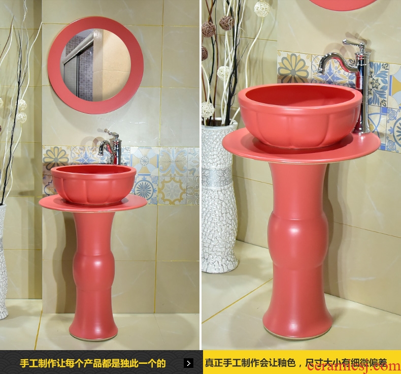 Jingdezhen ceramic lavatory floor is suing the column basin bathroom sink basin art for wash basin