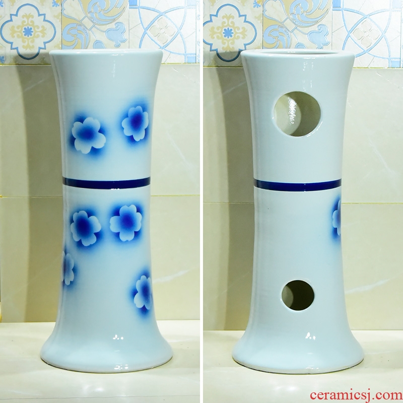 The Lavatory toilet pillar basin integrated is suing balcony sink ceramic art basin floor for wash gargle