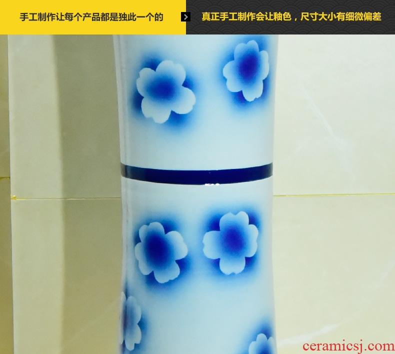 The Lavatory toilet pillar basin integrated is suing balcony sink ceramic art basin floor for wash gargle