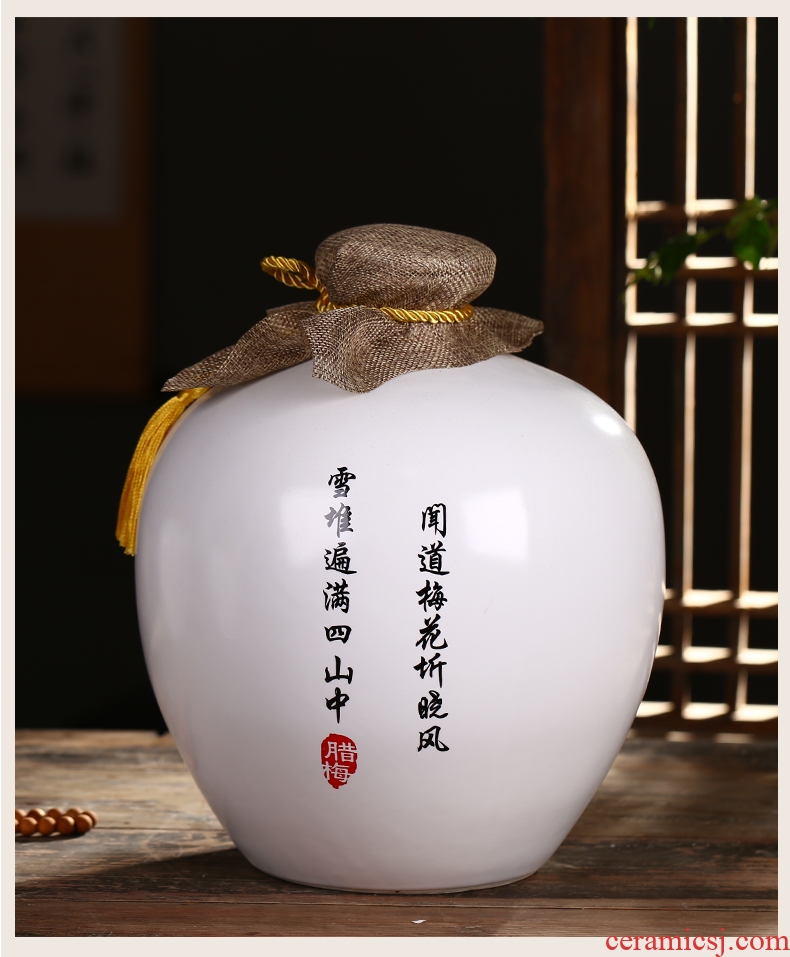 Many optional jingdezhen ceramic bottle wine jar empty bottle seal wine jugs home hip flask 3 kg