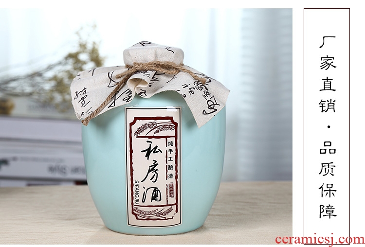 Many optional jingdezhen ceramic bottle wine jar empty bottle seal wine jugs home hip flask 3 kg