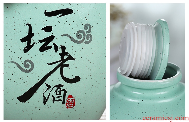 Many optional jingdezhen ceramic bottle wine jar empty bottle seal wine jugs home hip flask 3 kg