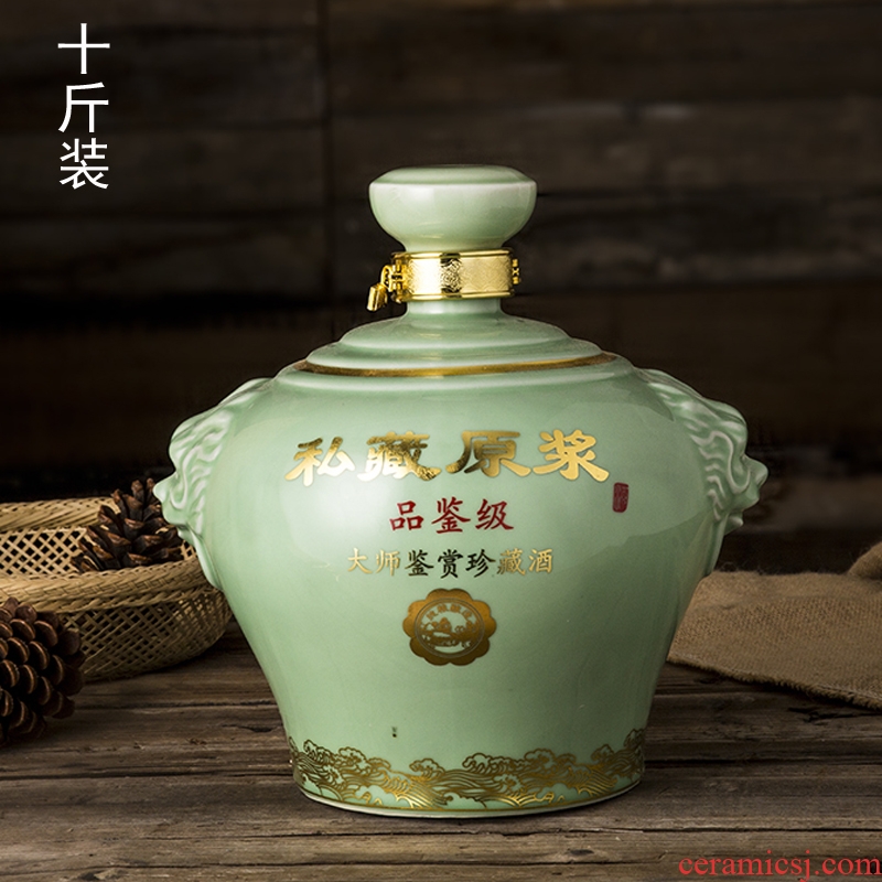 Many 2 jins with jingdezhen ceramic bottle seal wine bottle is empty wine bottle of household hip individuality creative bottles