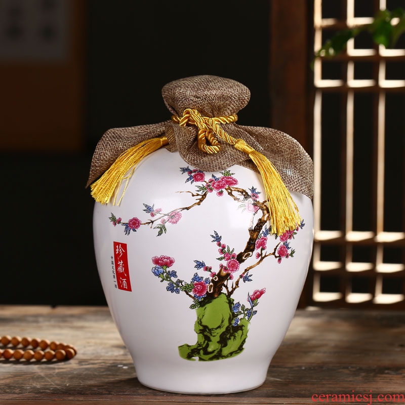 Many 2 jins with jingdezhen ceramic bottle seal wine bottle is empty wine bottle of household hip individuality creative bottles