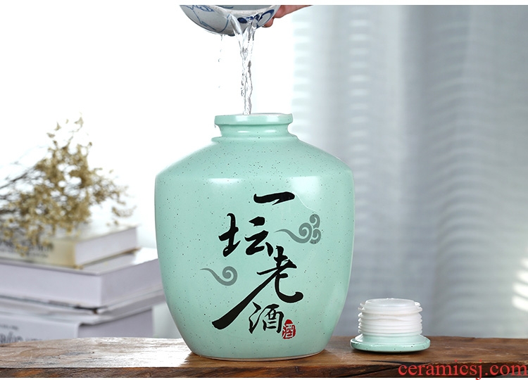 Many optional jingdezhen ceramic bottle wine jar empty bottle seal wine jugs home hip flask 3 kg