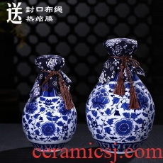 Canister of snacks of jingdezhen ceramic storage tank with a cover melon carved yuanyang longfeng altar altar water - analogy simulation wedding decoration