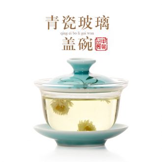 JiaXin hand tureen tea glass ceramic three bowl of tea cup kung fu tea bowl interface CPU