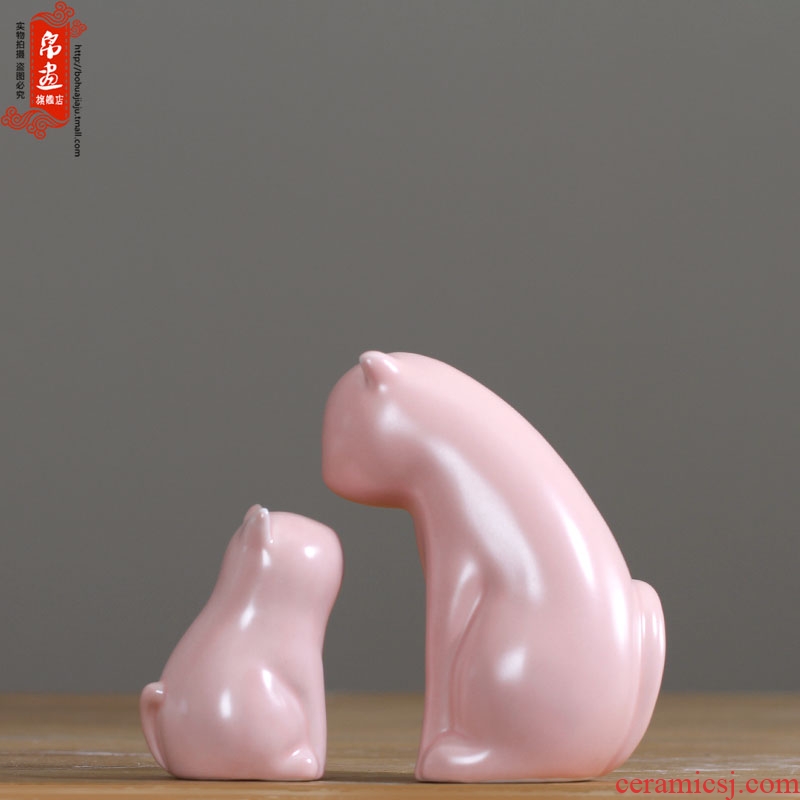 Jingdezhen ceramic furnishing articles spirit animal plutus cat wedding gift decoration decorative household act the role ofing is tasted sitting room process