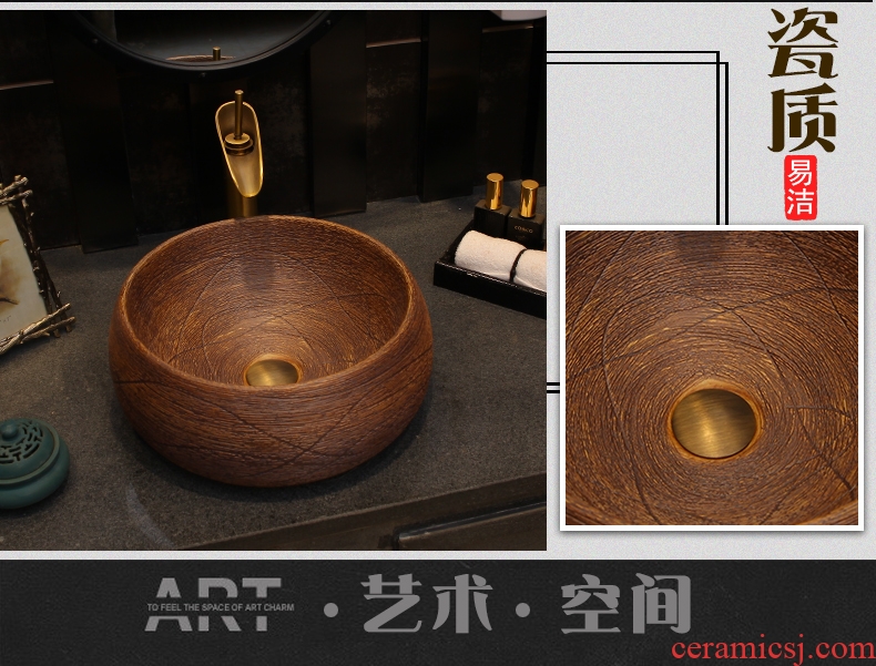Ceramic art stage basin small round Europe type restoring ancient ways the sink basin sink toilet lavatory basin