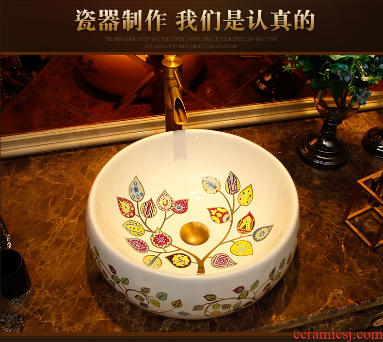 The stage basin sink square household lavatory ceramic art basin round The pool that wash a face basin toilet basin