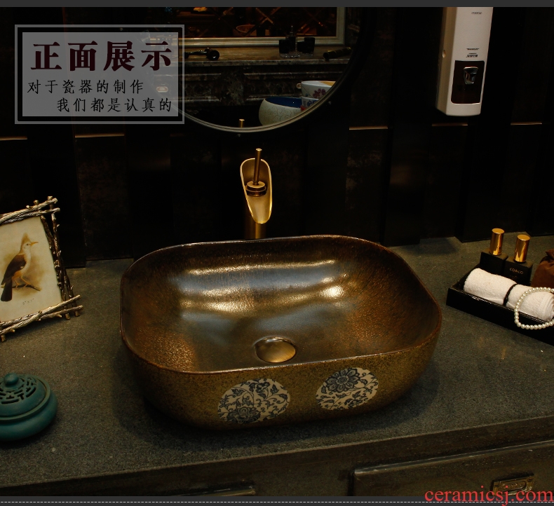 The stage basin, square, The pool that wash a face to wash basin hotel toilet lavabo ceramics art basin basin continental basin