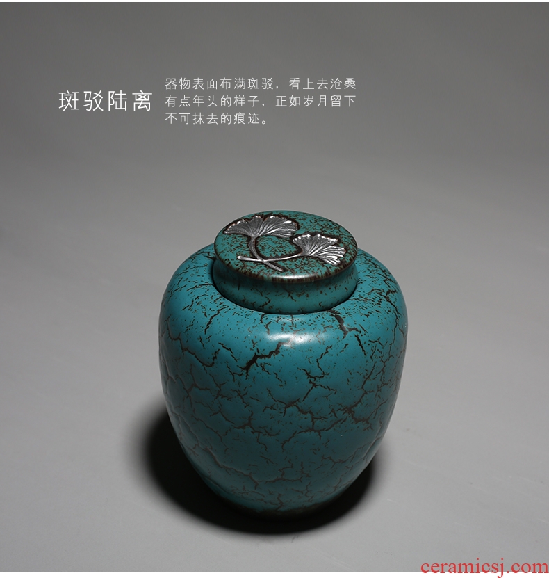YanXiang fang up apricot leaf emboss ceramic tea pot coarse pottery retro seal storage POTS