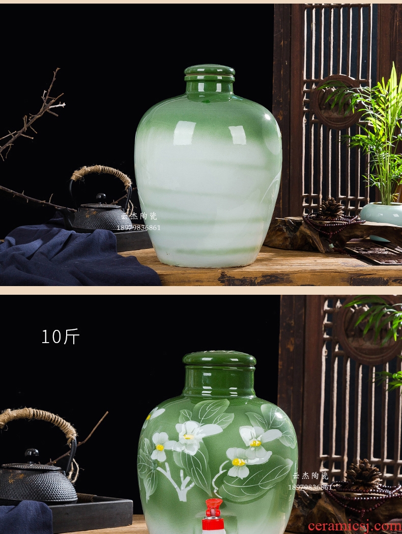 Jingdezhen ceramic jars 10 jins 20 jins 30 jins 50 jin carving by jars wine mercifully wine wine wine