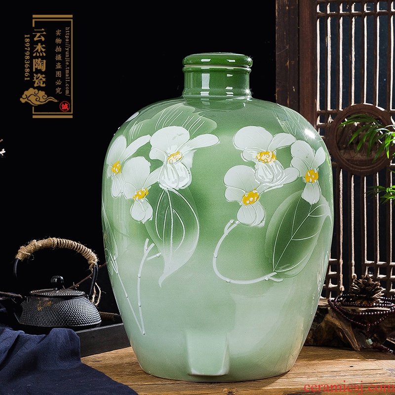 Jingdezhen ceramic jars 10 jins 20 jins 30 jins 50 jin carving by jars wine mercifully wine wine wine