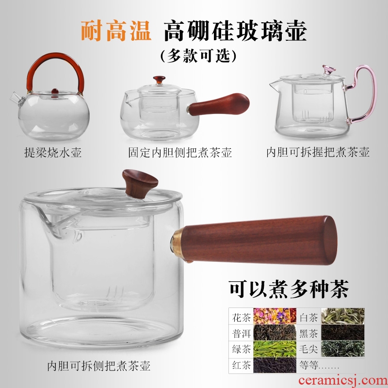 High temperature resistant glass cooked this mini electric TaoLu ceramic teapot elder brother up with household steaming kettle pu 'er tea tea stove