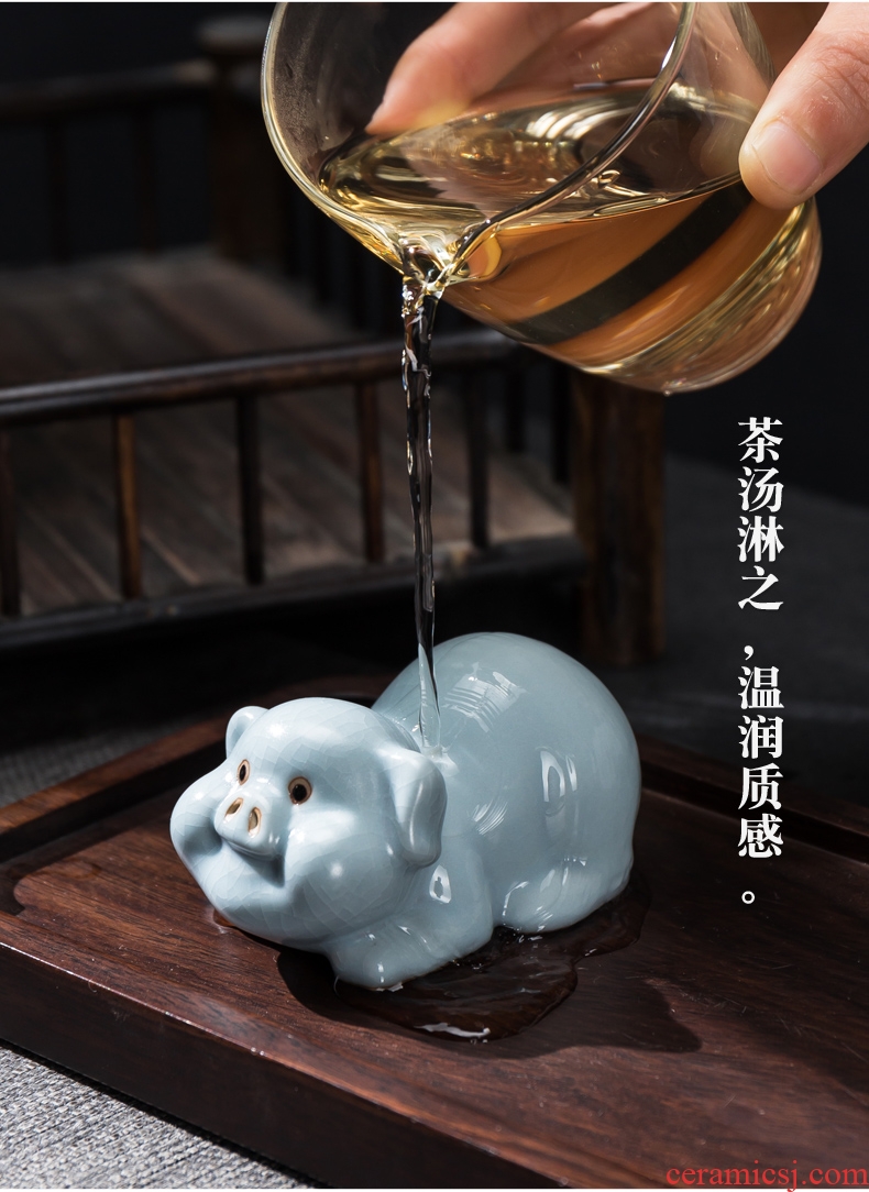 Your up tea pet furnishing articles furnishing articles can keep blessing pig plutus tea tea tea table playing small ceramic tea tea tea