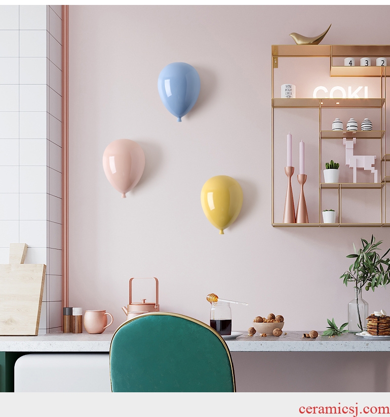 Nordic metope ceramic balloon decorations hanging I sitting room the bedroom of children room stereo wall act the role ofing is hanged on the wall