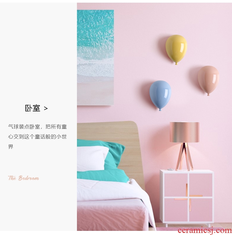 Nordic metope ceramic balloon decorations hanging I sitting room the bedroom of children room stereo wall act the role ofing is hanged on the wall