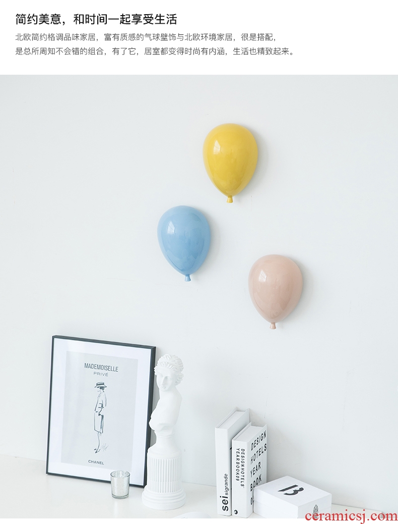 Nordic metope ceramic balloon decorations hanging I sitting room the bedroom of children room stereo wall act the role ofing is hanged on the wall