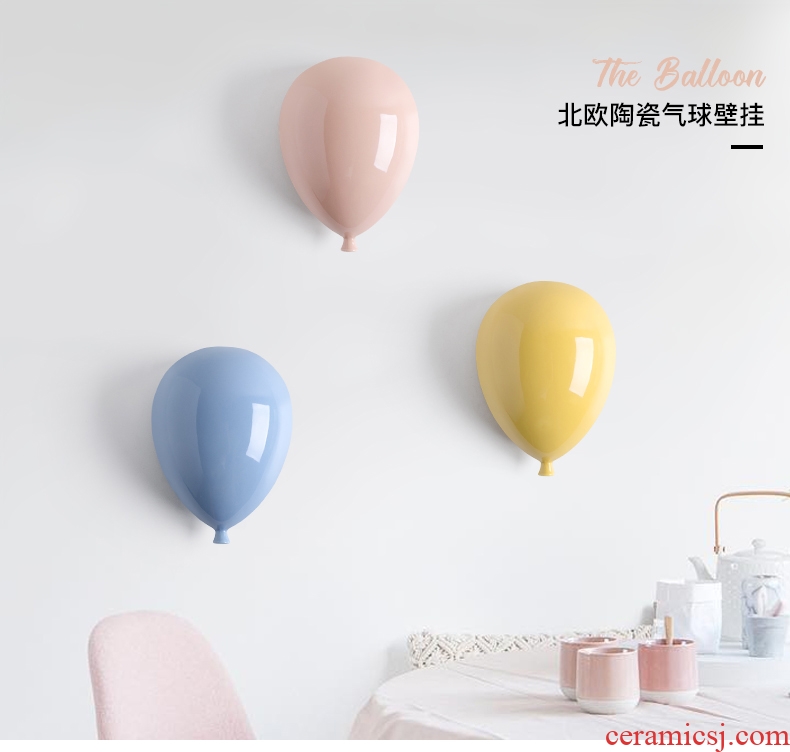 Nordic metope ceramic balloon decorations hanging I sitting room the bedroom of children room stereo wall act the role ofing is hanged on the wall