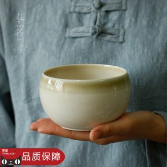 Serve tea checking ceramic tea to wash to the Japanese style always doing mercifully hot bowl of tea tea barrel barrel built water plant ash