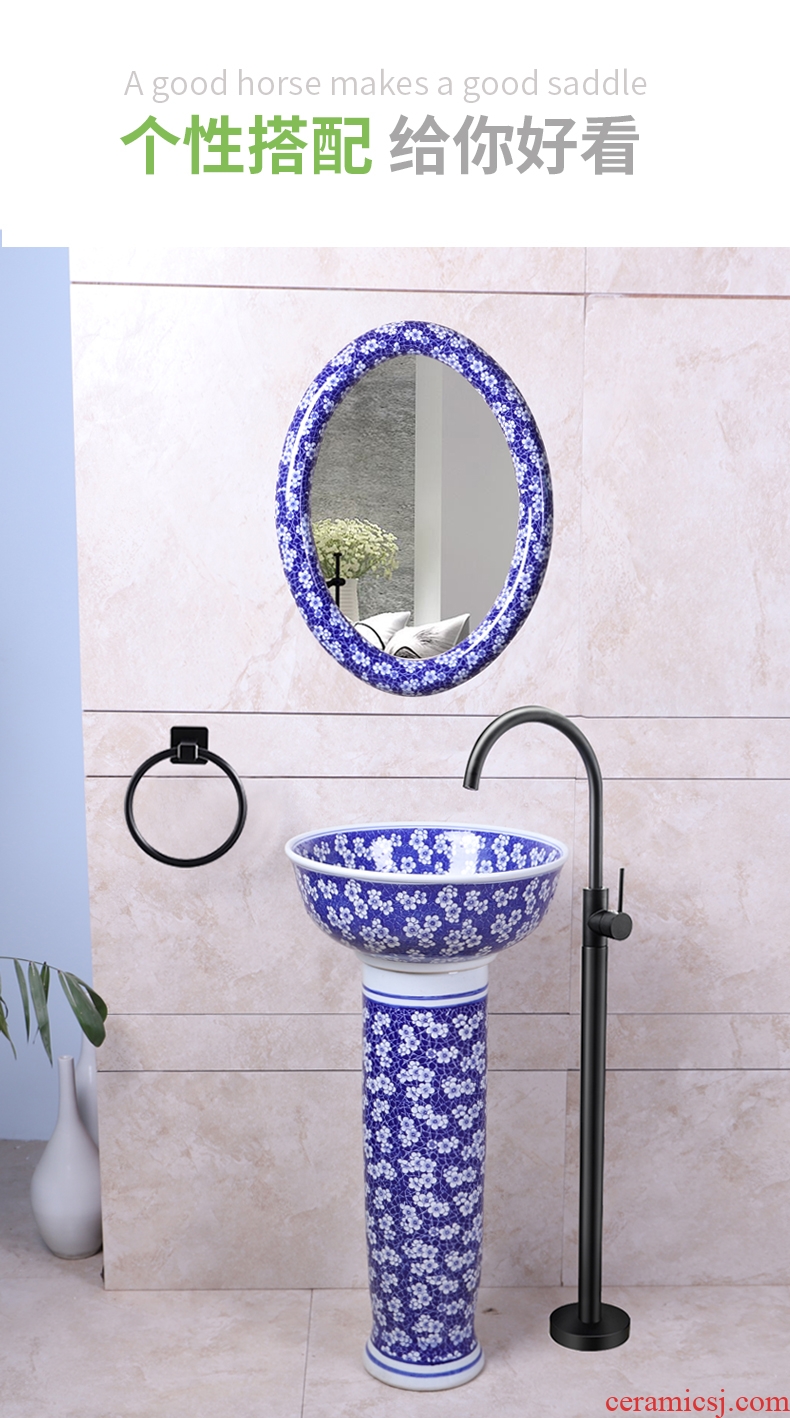 Ceramic sink home desk tray was the lavatory toilet lavatory small family toilet lavabo of new Chinese style