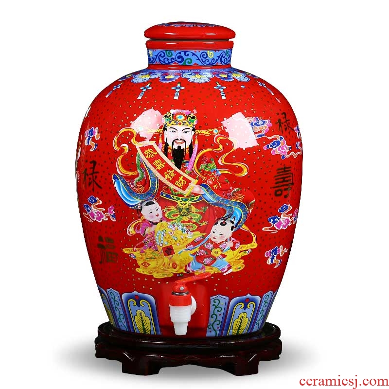 Jingdezhen ceramic bottle wine jar 20 jins 30 jins home an empty bottle mercifully it hip sealed jar