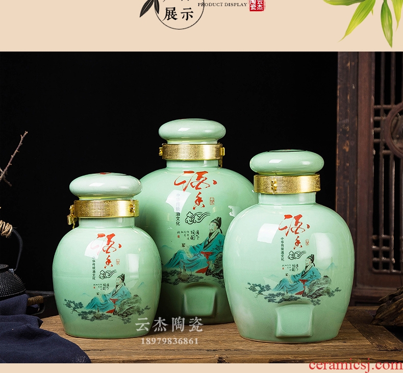 Mercifully wine jars 10 jins 20 jins 30 pounds put ceramic terms it jugs of jingdezhen home empty wine bottles