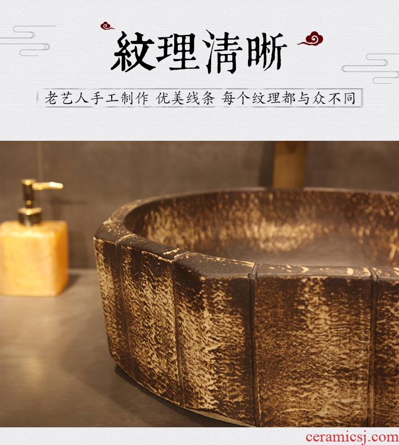 Jingdezhen ceramics by hand on the basin of art basin bathroom sinks thickening octagon the pool that wash a face the basin that wash a face