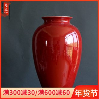 Chinese ceramics grain dry flower vase red flower arranging jar, furnishing articles furnishing articles jingdezhen porch is the key to the receive
