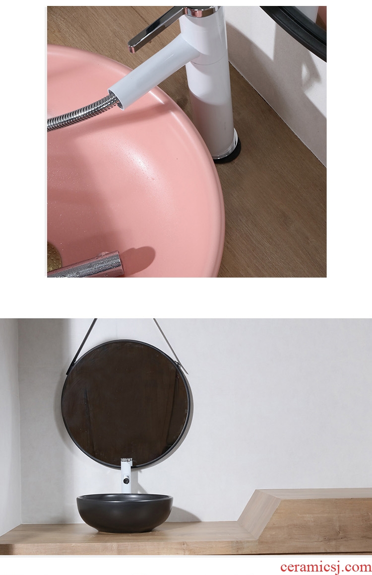 The stage basin sink Nordic matte enrolled single household art ceramic lavatory toilet basin basin water basin
