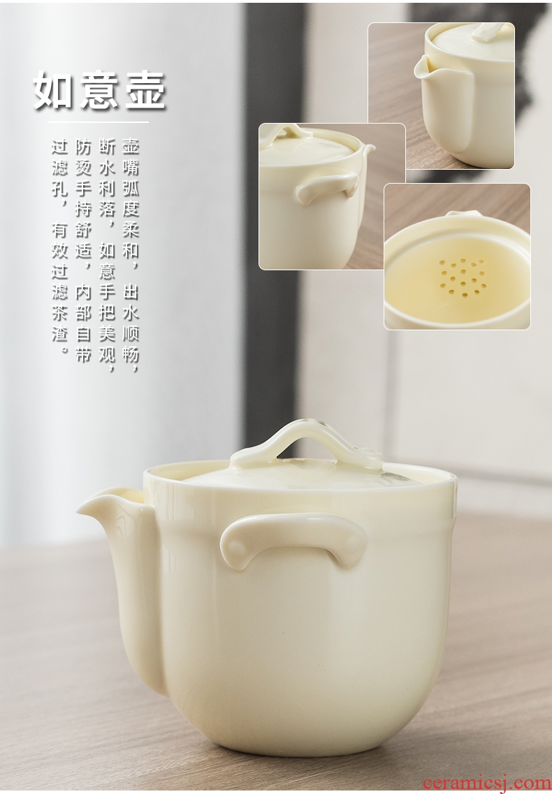 A friend is A Japanese dry tea set tea service kung fu tea pot office contracted household ceramics gift set tea service