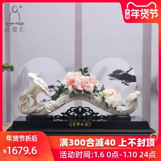 The Product dehua porcelain remit hand knead ceramic flower art decoration stores the opened business household furnishing articles good lucky for you