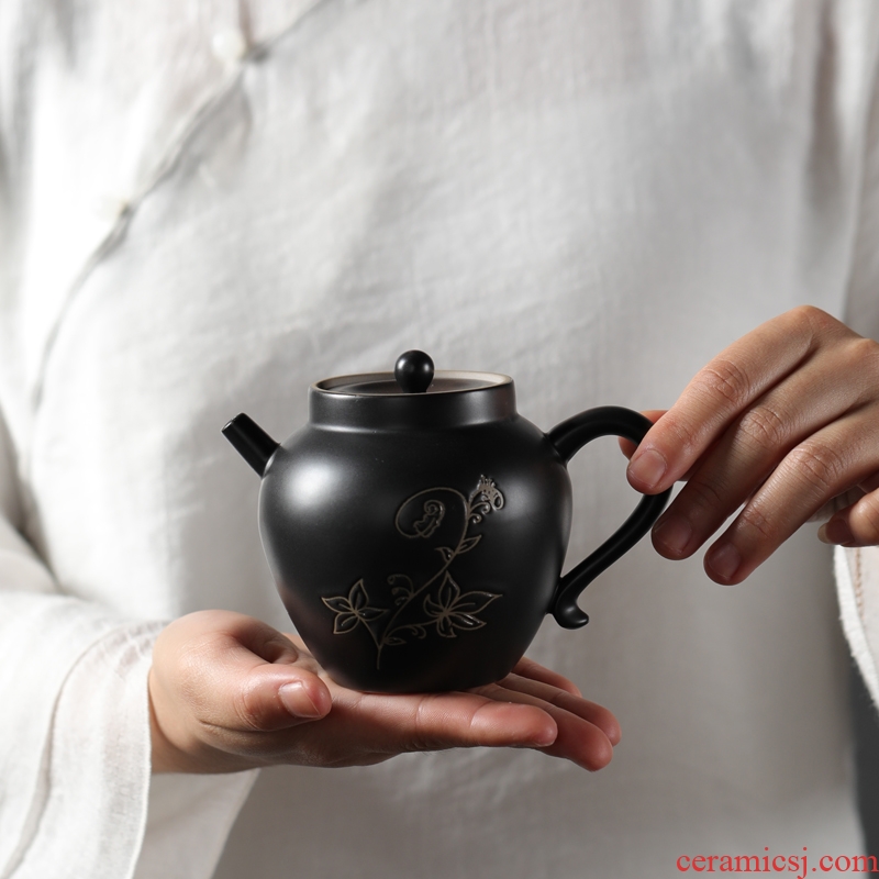 Is good source Japanese coarse pottery teapot kung fu tea tea hand - cut filtering ceramics single pot of restoring ancient ways of household teapot
