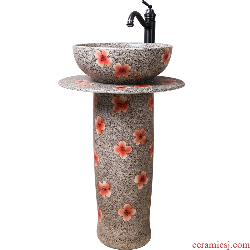 Ceramic basin is suing garden pond was the post column basin floor toilet lavabo, the small family