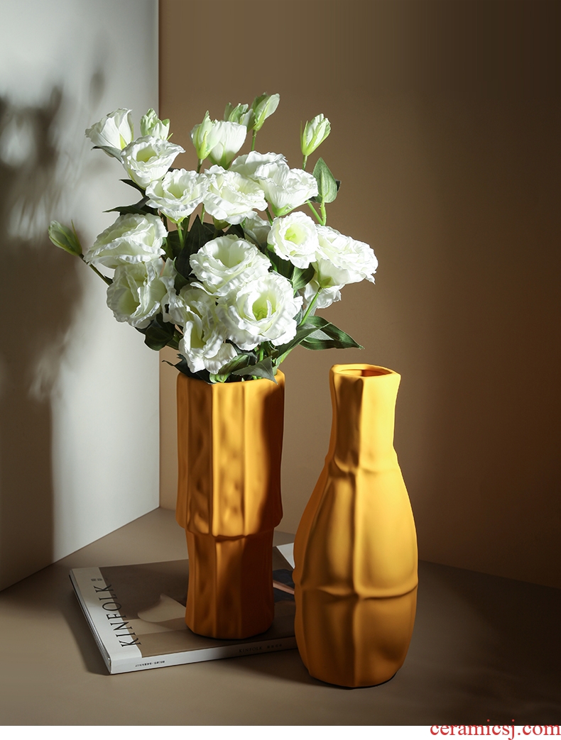 Nordic contracted style, creative home furnishing articles contracted sitting room ceramic vase household adornment dried flower vase