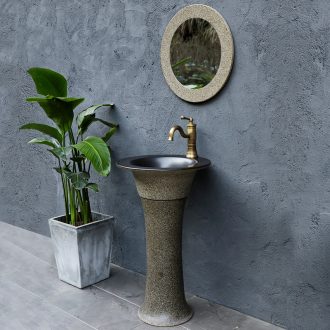 Pillar lavabo basin sinks ceramic household bathroom is suing vertical column basin balcony landing