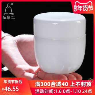 The Product dehua porcelain remit them thin body wake receives small caddy fixings store receives puer tea pot red ceramic POTS