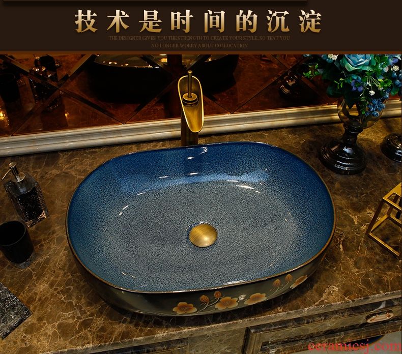 European stage basin sink art ceramic lavatory basin that wash a face more oval basin home for wash basin