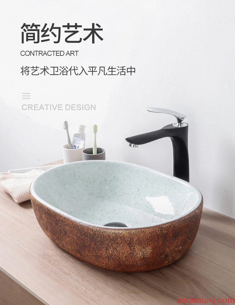 Washing machine on the balcony basin sink a single household small northern wind process the sink ceramic u.s