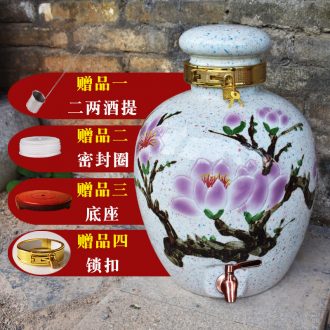 Jingdezhen ceramic jars it home 20 jins sealed mercifully wine with leading archaize mercifully wine jar 50 pounds