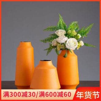 Morandi color ceramic vase furnishing articles Nordic TV ark, wine household contracted dry flower arranging flowers sitting room decorations