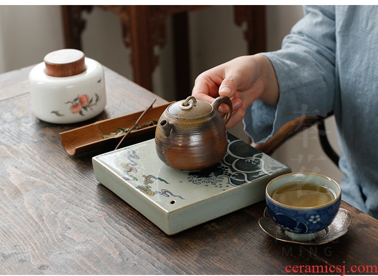 Serve tea hand pure hand - made porcelain pot bearing restoring ancient ways of archaize home tea dry mercifully machine saucer ceramic pot